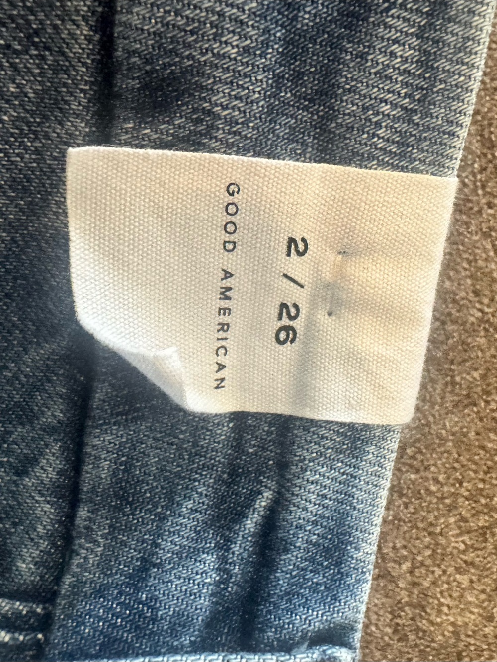 NWT Good American womens Straight Jeans - Light Blue Denim size 2 - Picture 3 of 4